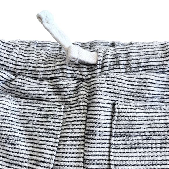 Zara boys pants striped pull on black white sweatpants size 9-12 months - Picture 2 of 4